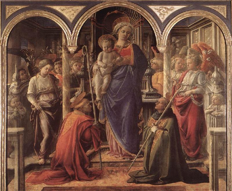 LIPPI, Fra Filippo Adoration of the Child with Saints g china oil painting image